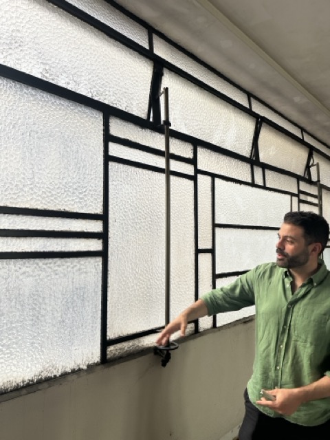 Panel de vidrio Art Déco